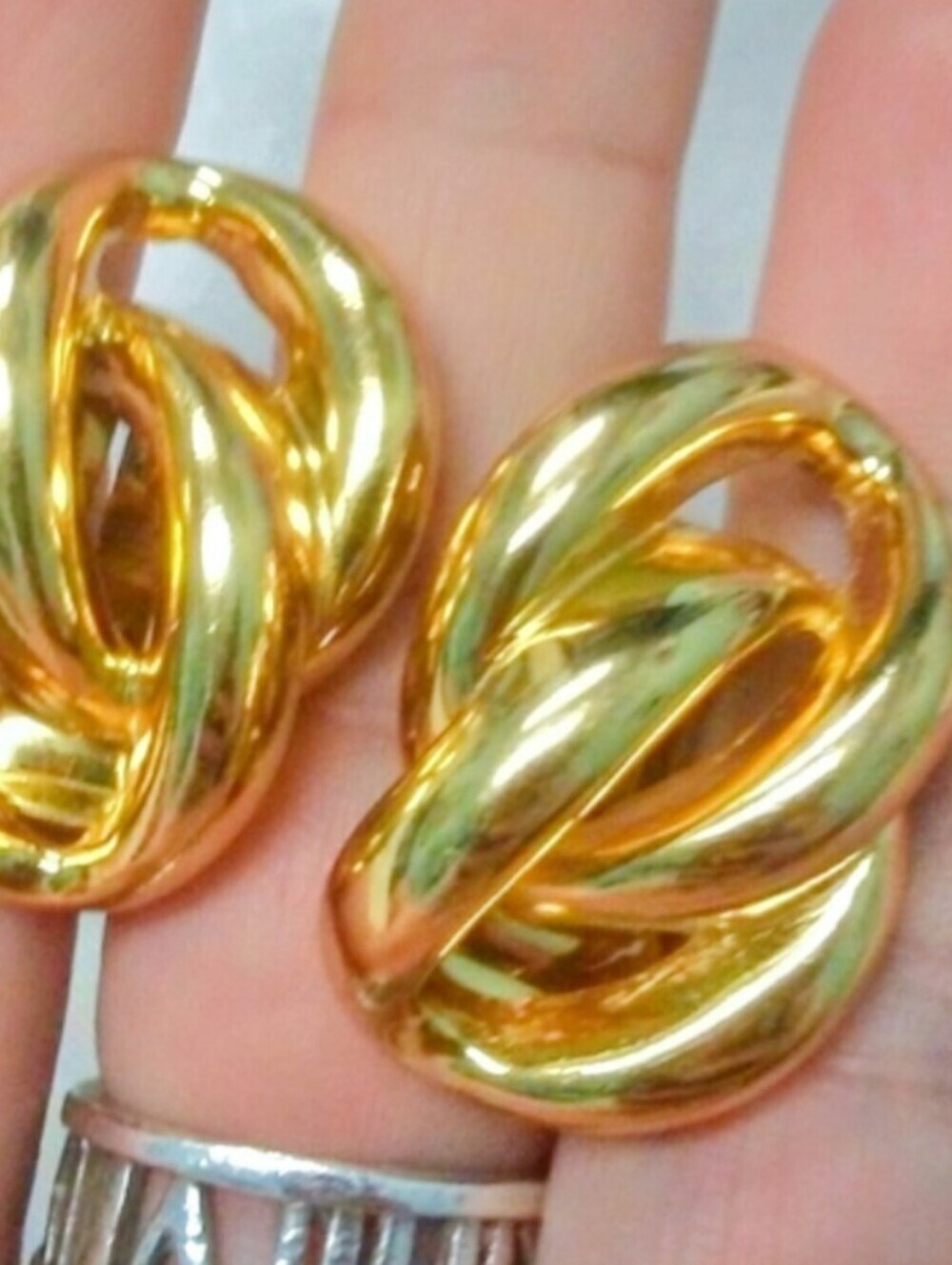 Christian Dior Vintage Chain-Link Earrings - Picture 6 of 6